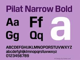 Пример шрифта Pilat Narrow